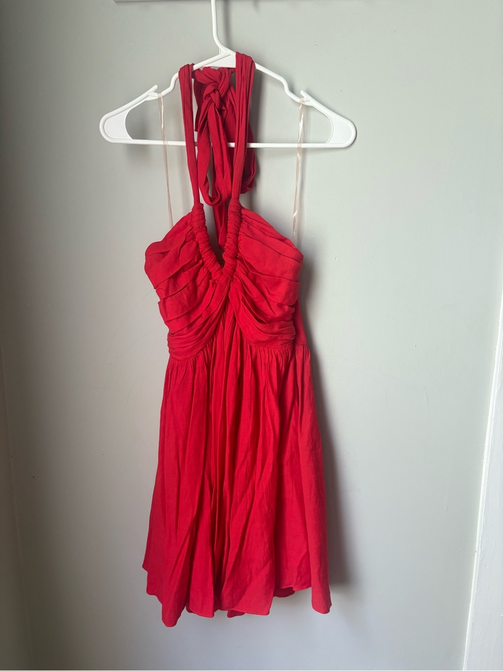 Red Halter Tie-Back Sundress